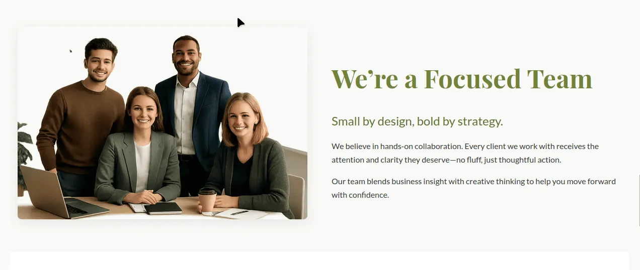Professional website for a design studio
