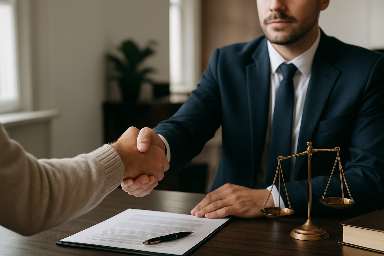 LexFirm team discussing a legal case